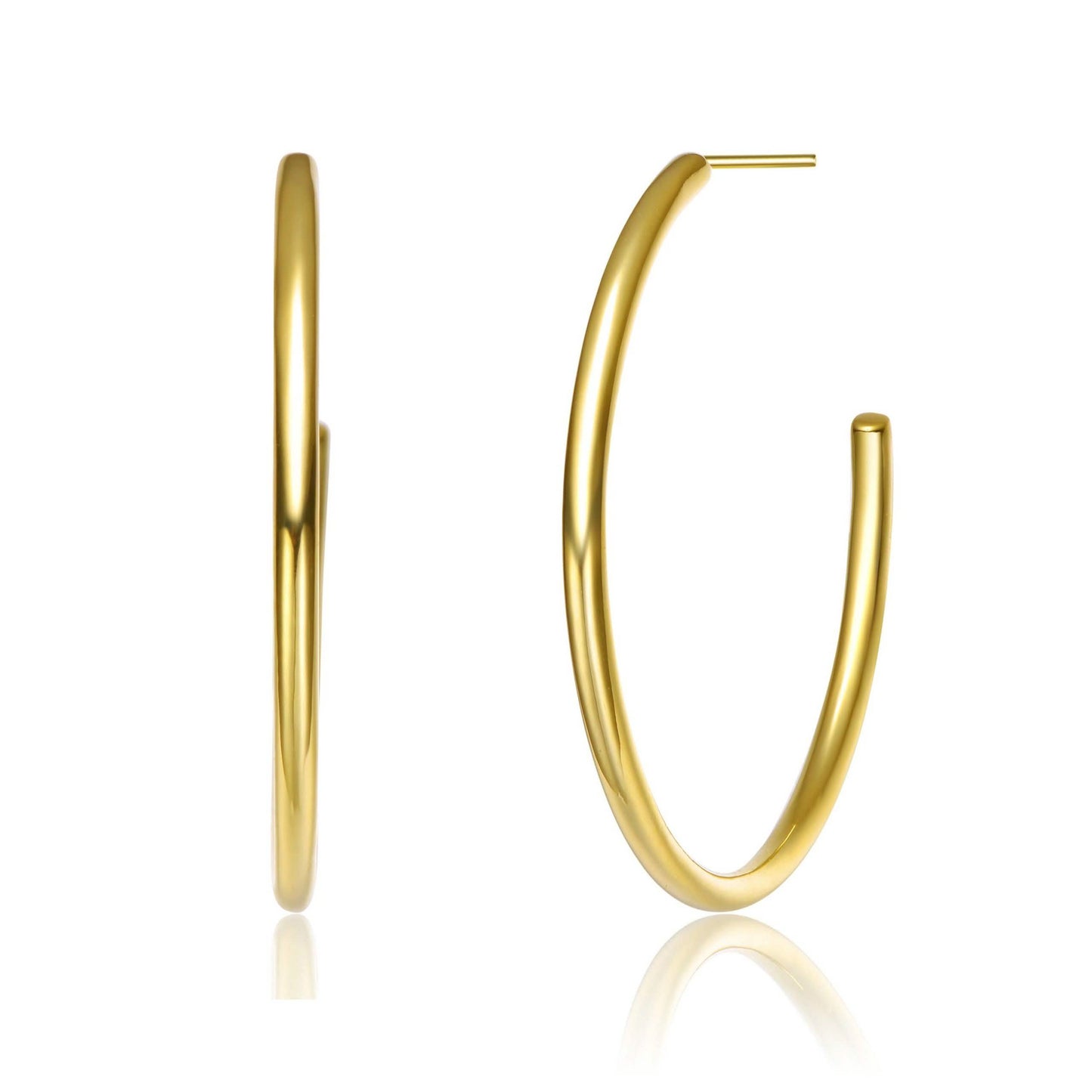 14K Gold Plated Open Hoop Earrings DailySale