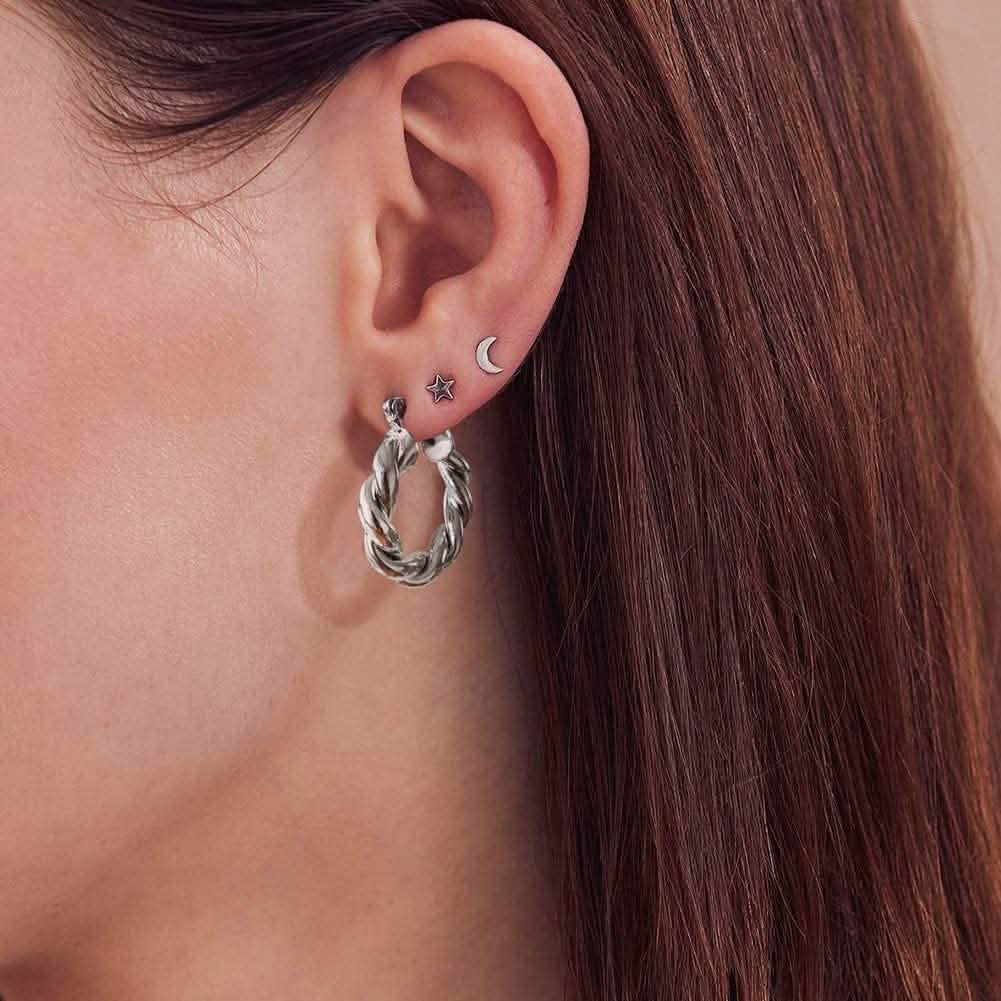 14K Gold Plated Twisted Gold Chunky Hoop Earrings DailySale