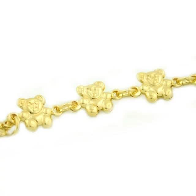 14k Gold Teddy Bracelet 7.5 " DailySale