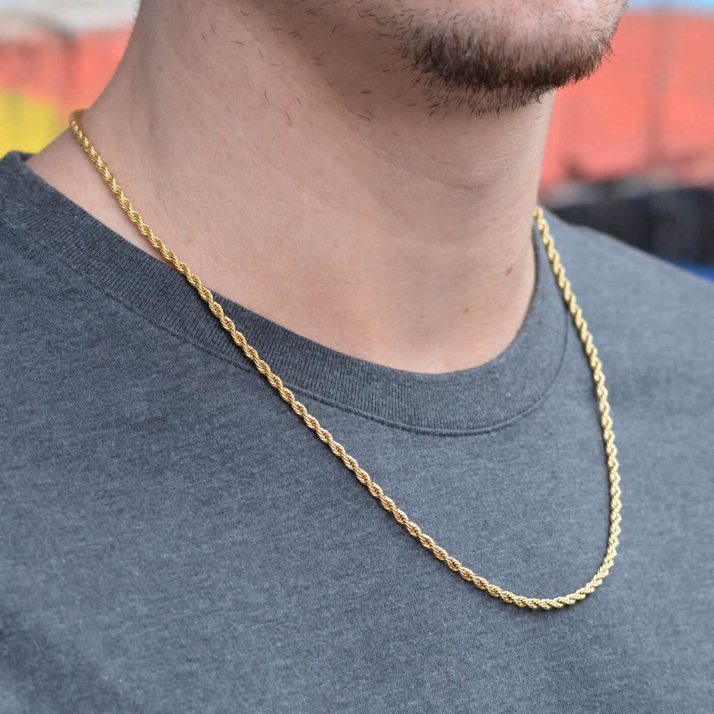 14k Solid Gold Rope Chain 2.5mm DailySale