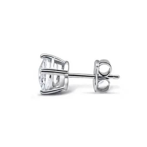 14K Solid White Gold 10.00ct Lab-Grown Round IGI Certified Diamond Stud Earrings DailySale