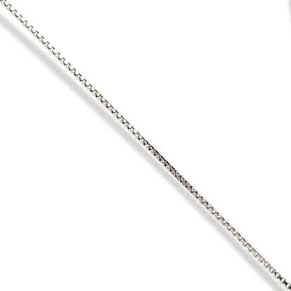 14K Solid White Gold Box Necklace Real Gold Chain DailySale