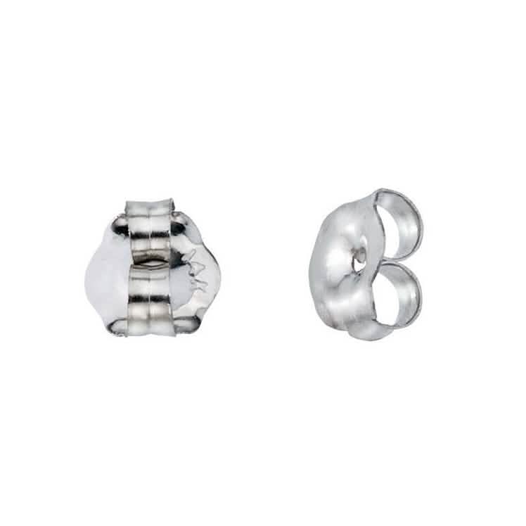 14K Solid White Gold Earring Backs Pieces Highly Polished Medium Size DailySale