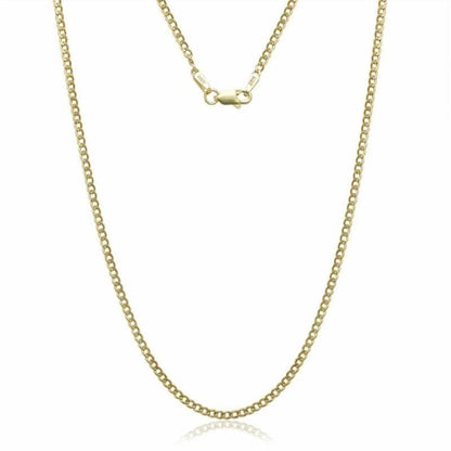 14K Solid Yellow Gold Cuban Link Chain Necklace DailySale