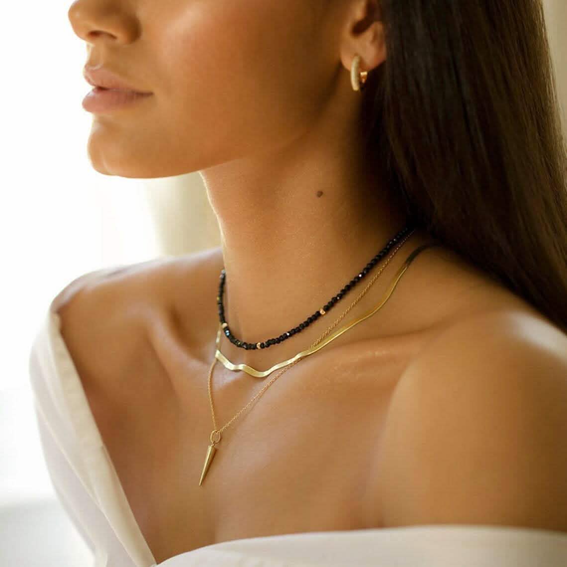 14k Solid Yellow Gold High Polish Herringbone Necklace Chain 3mm DailySale
