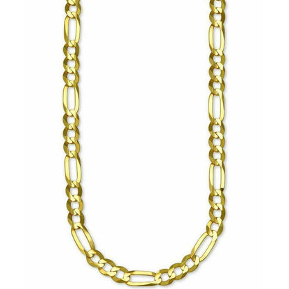 14K Solid Yellow Gold Thick Figaro Chain Necklace DailySale