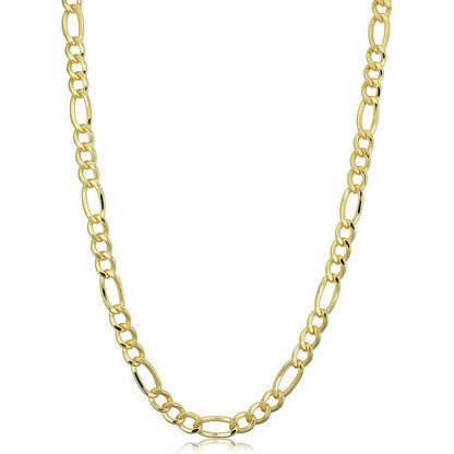 14K Solid Yellow Gold Thick Figaro Chain Necklace DailySale