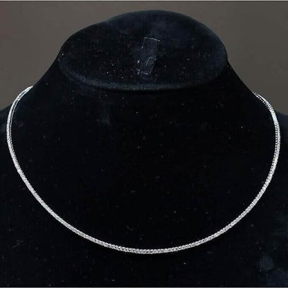 14k White Gold 4.20 Ct.T.W. Earth Mined Real Diamond Pretty Tennis Necklace 16" DailySale