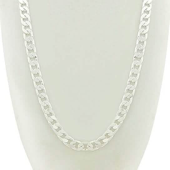 14k White Gold Filled Cuban Link Chain 24" DailySale