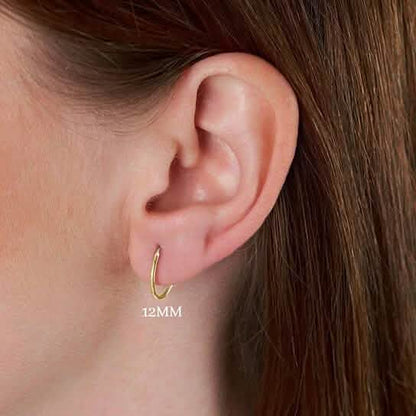 14K Yellow Gold Endless Hoop Earrings DailySale