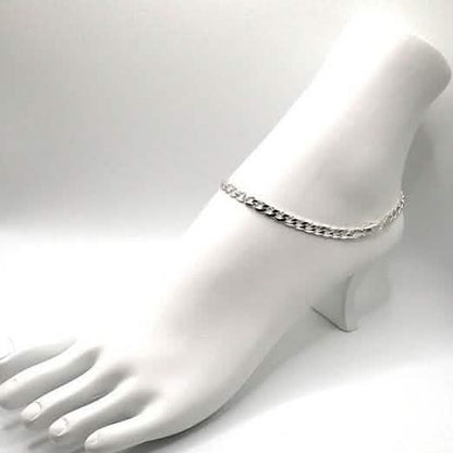 14k Yellow Gold Filled High Polish Finsh Cubun Curb Link Anklet 5mm 9.5'' White/Yellow DailySale