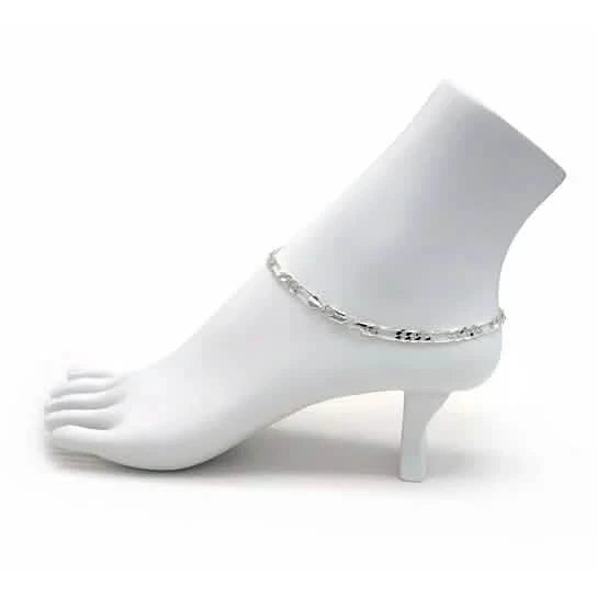14k Yellow Gold Filled High Polish Finsh Figaro Link Anklet 5mm 9.5'' White/Yellow DailySale