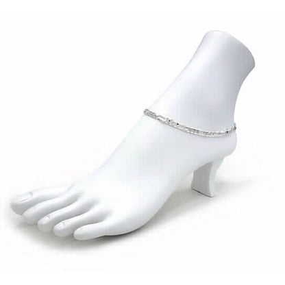 14k Yellow Gold Filled High Polish Finsh Figaro Link Anklet 5mm 9.5'' White/Yellow DailySale