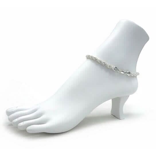 14k Yellow Gold Filled High Polish Finsh Rope Link Anklet 5mm 10'' White/Yellow DailySale
