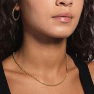 14K Yellow Gold Franco Chain Pendant Necklace 16"- 24" DailySale