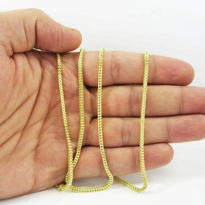 14K Yellow Gold Franco Chain Pendant Necklace 16"- 24" DailySale