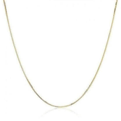 14K Yellow Gold High Polish Classic Box Link Chain Necklace - Assorted Sizes DailySale