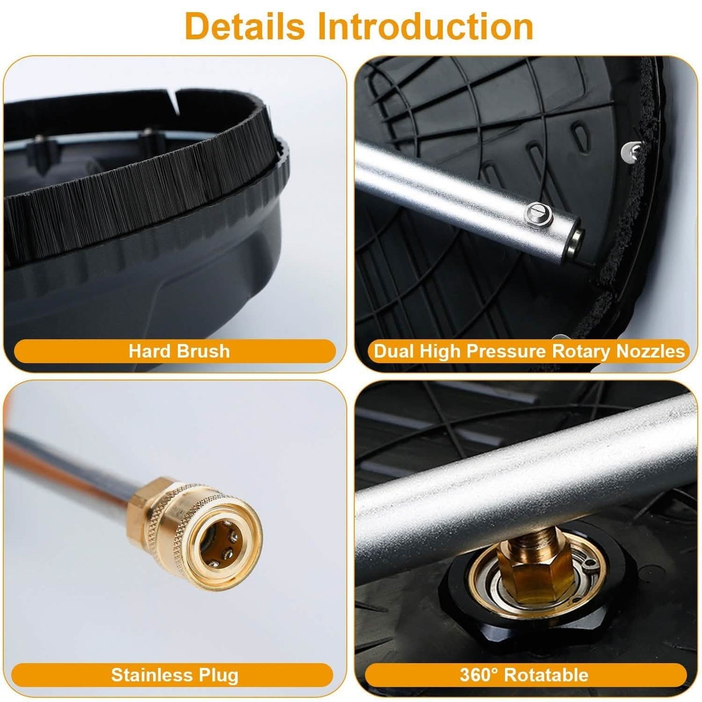 15" High Pressure Flat Surface Cleaner DailySale