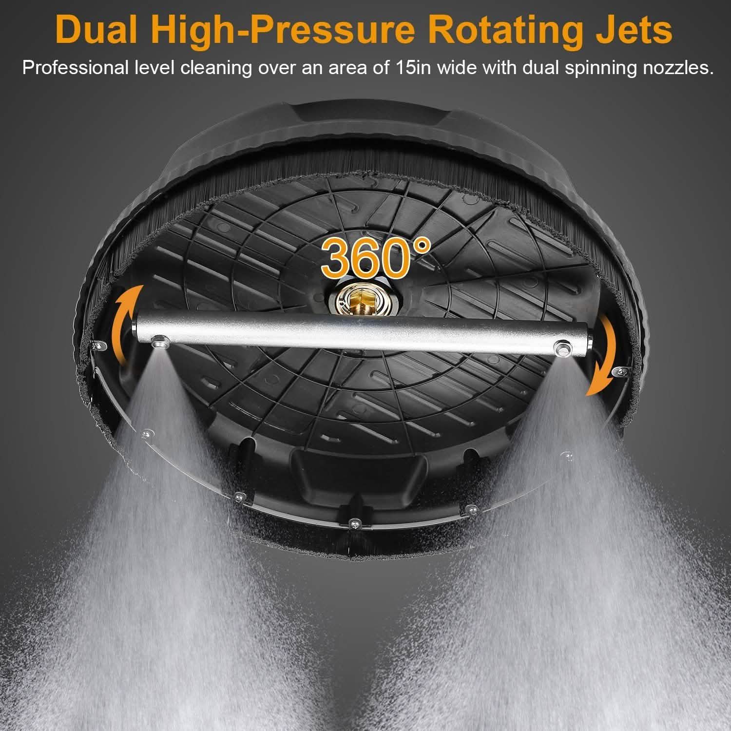 15" High Pressure Flat Surface Cleaner DailySale