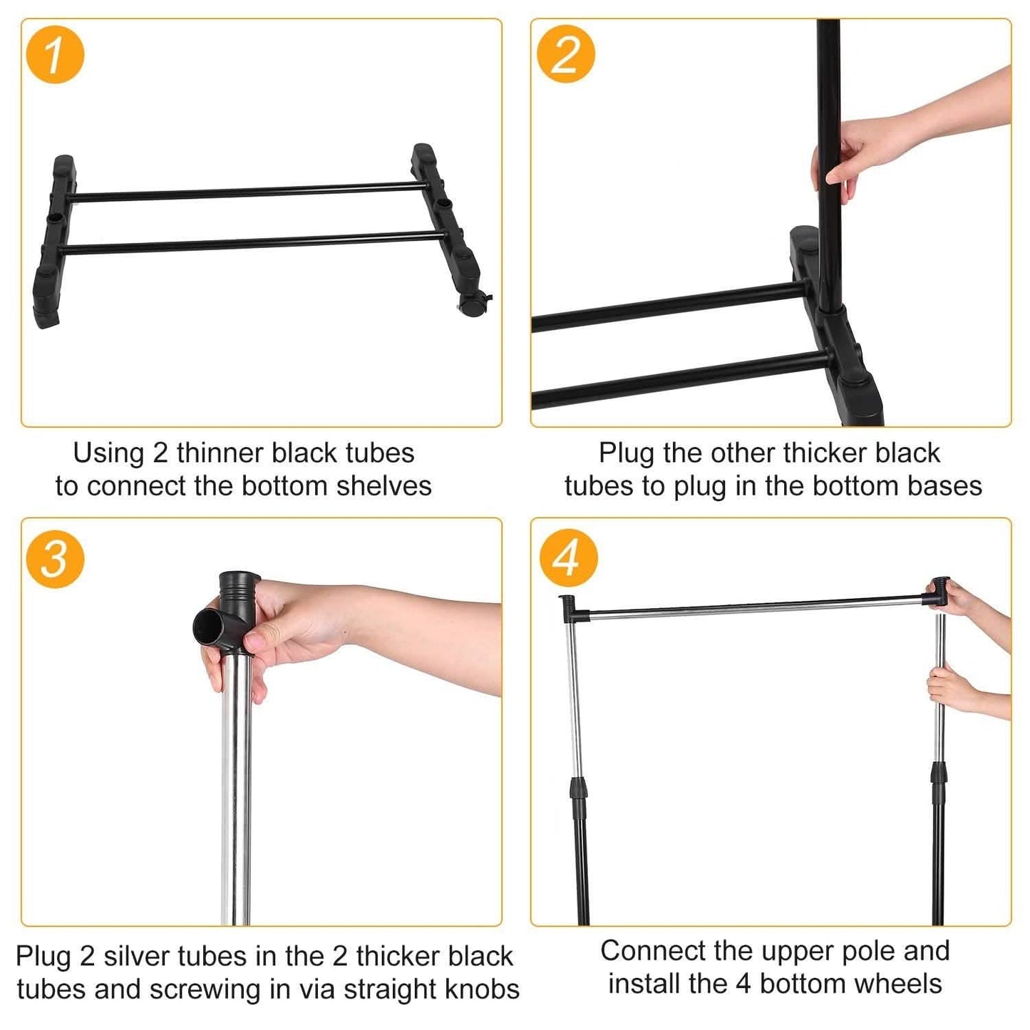 15 kg./33 lbs. Height Adjustable Garment Racks DailySale