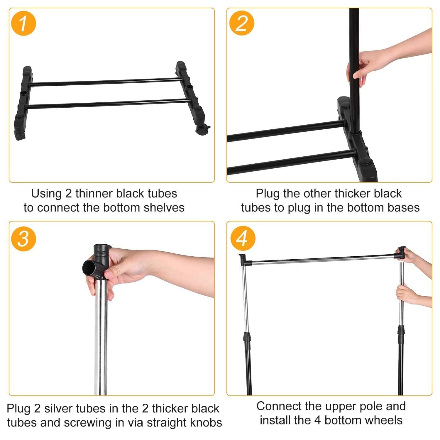 15 kg./33 lbs. Height Adjustable Garment Racks DailySale