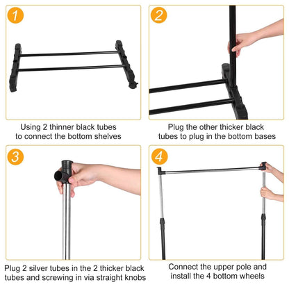 15 kg./33 lbs. Height Adjustable Garment Racks DailySale