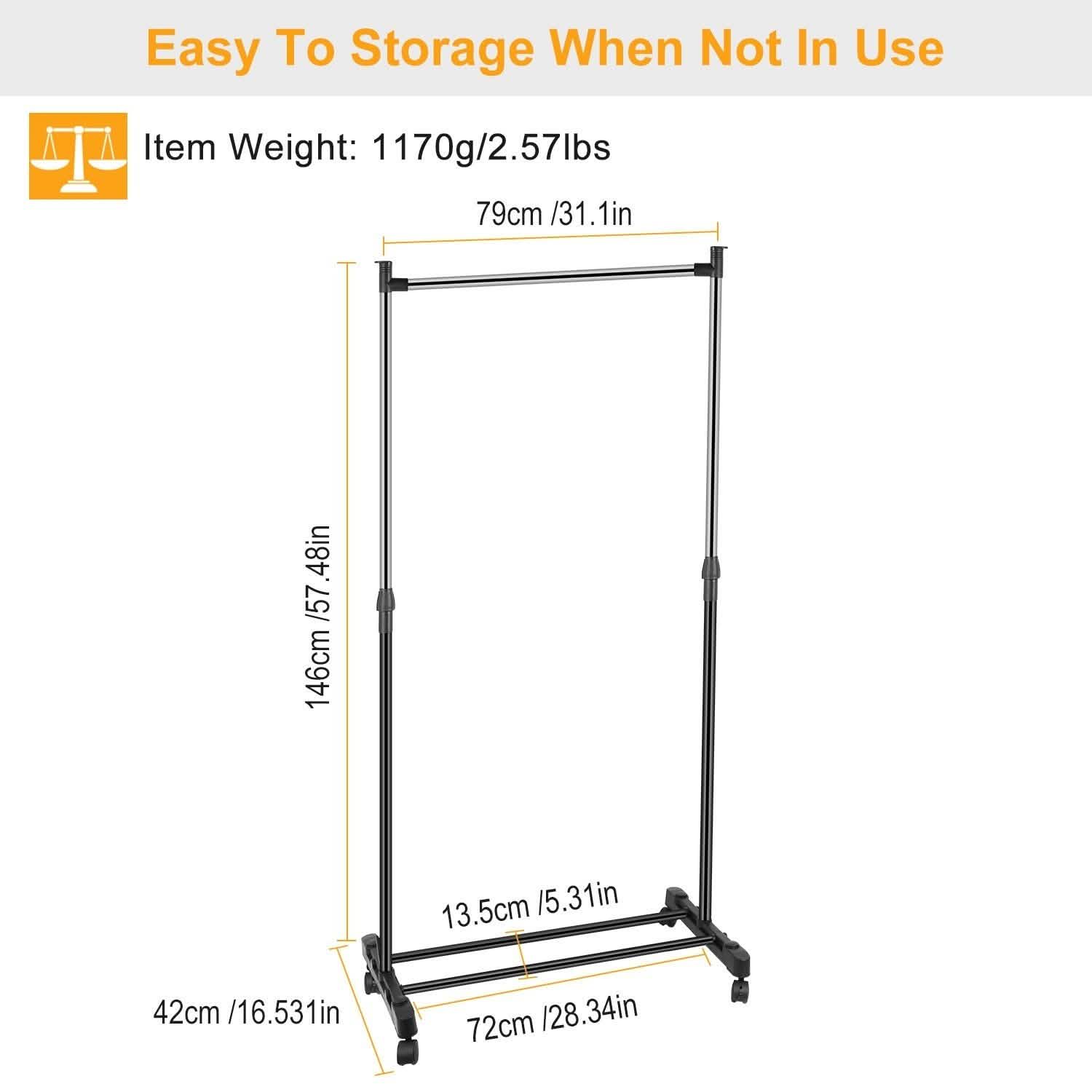 15 kg./33 lbs. Height Adjustable Garment Racks DailySale