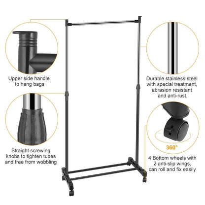 15 kg./33 lbs. Height Adjustable Garment Racks DailySale