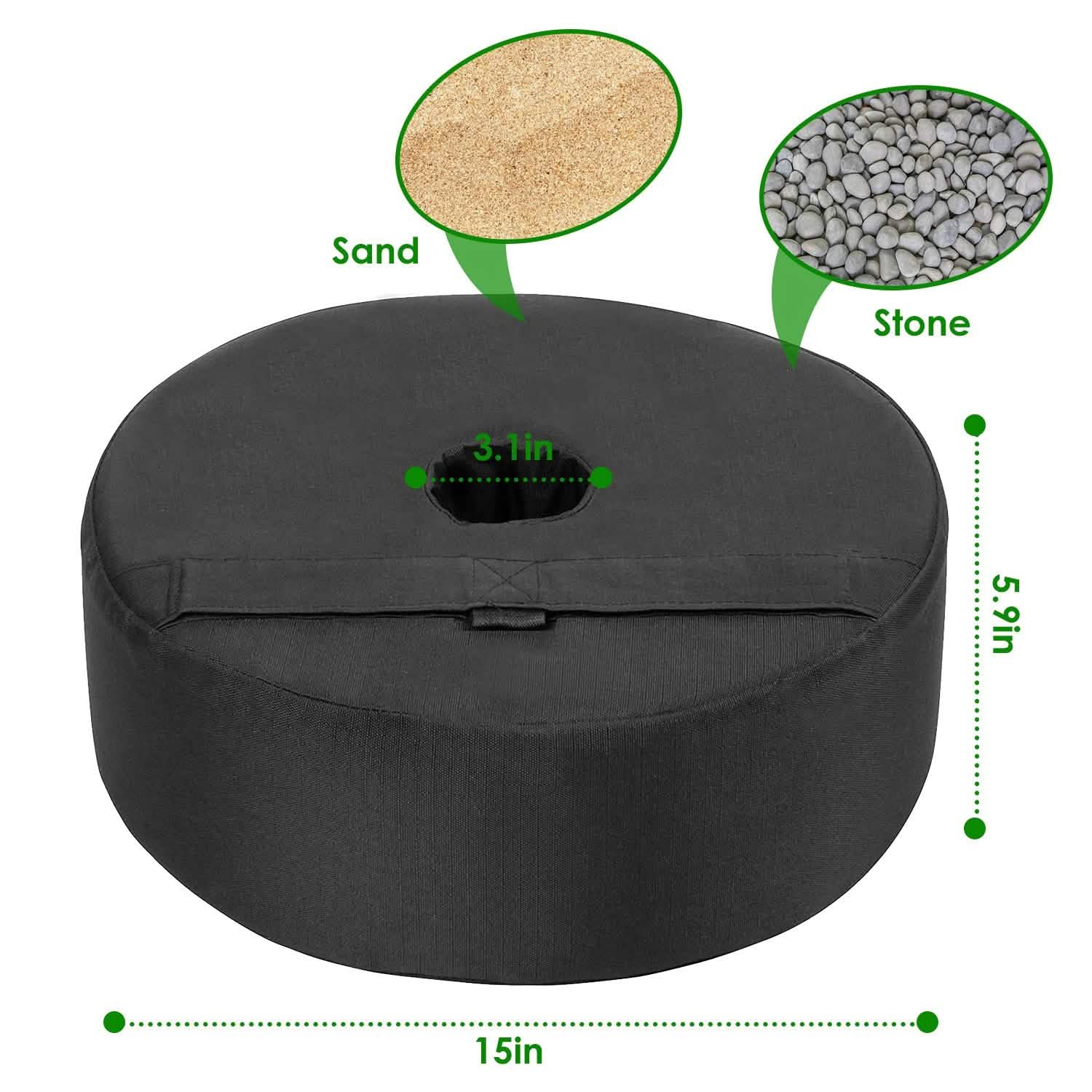 15” Patio Umbrella Base Weight Bag DailySale