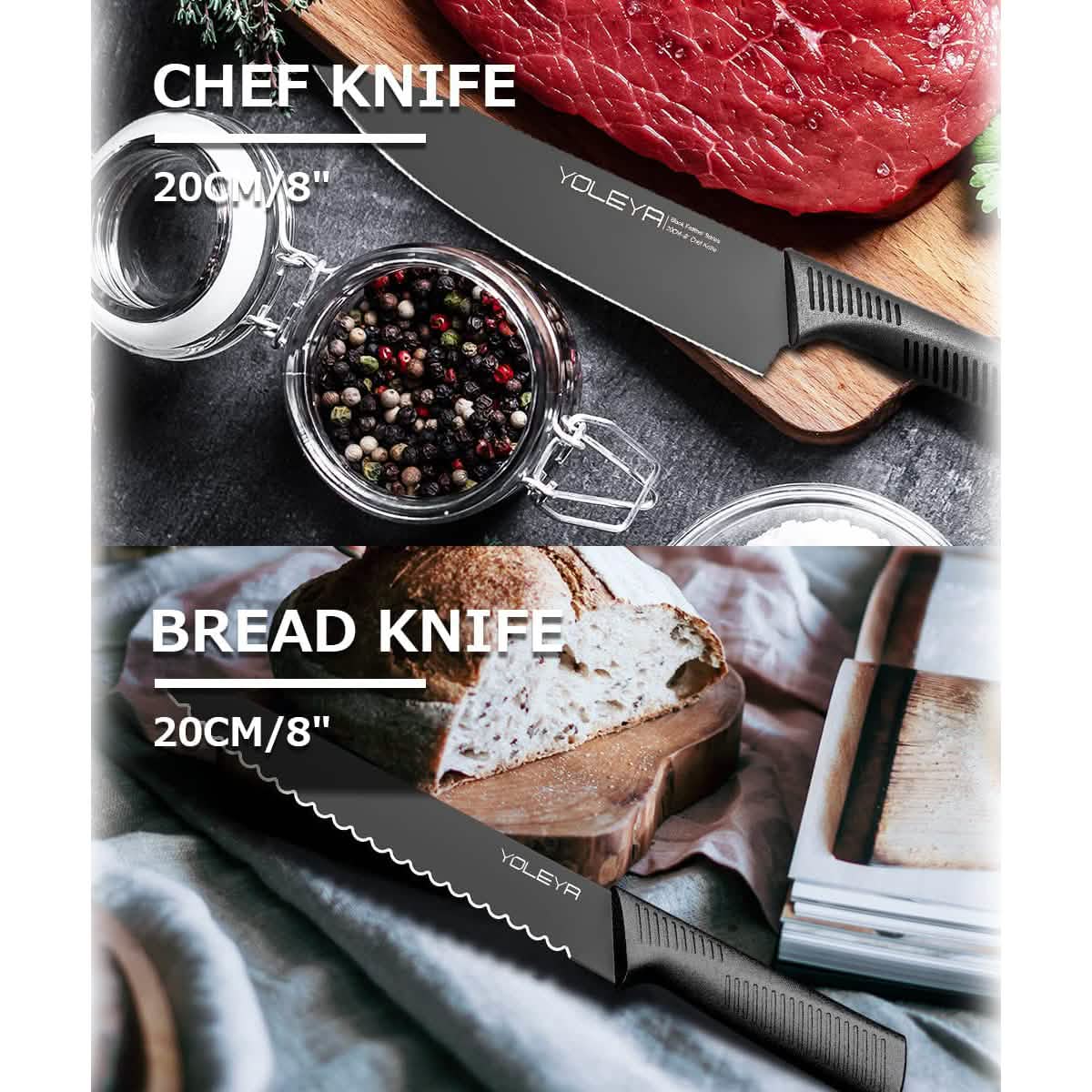15-Piece: Non-Stick Coating Kitchen Knife Set DailySale