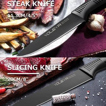 15-Piece: Non-Stick Coating Kitchen Knife Set DailySale