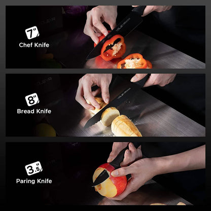 15-Piece: Non-Stick Coating Kitchen Knife Set DailySale