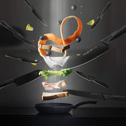 15-Piece: Non-Stick Coating Kitchen Knife Set DailySale