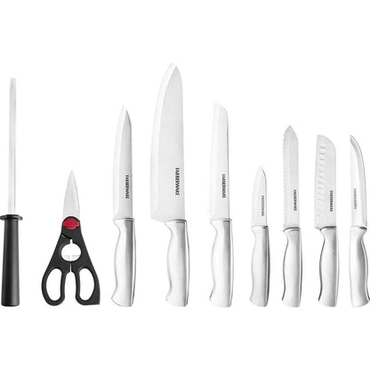 15-Piece Set: FarberWare Kitchen Knife & Shears Cutlery Set DailySale
