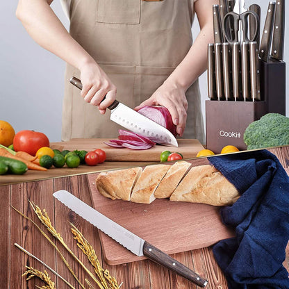 15-Piece: Stainless Steel Kitchen Knife Set DailySale