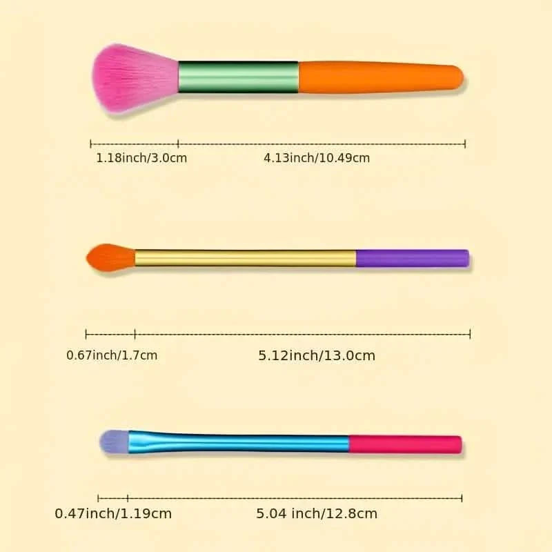 15-Pieces: Rainbow Color High Quality Makeup Brush Set DailySale