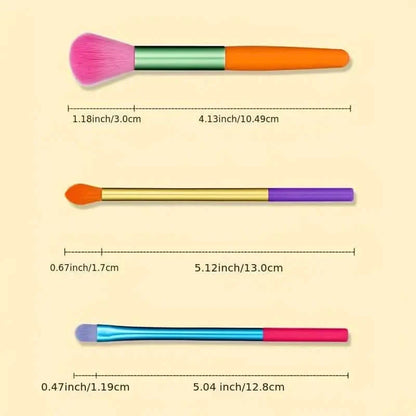 15-Pieces: Rainbow Color High Quality Makeup Brush Set DailySale