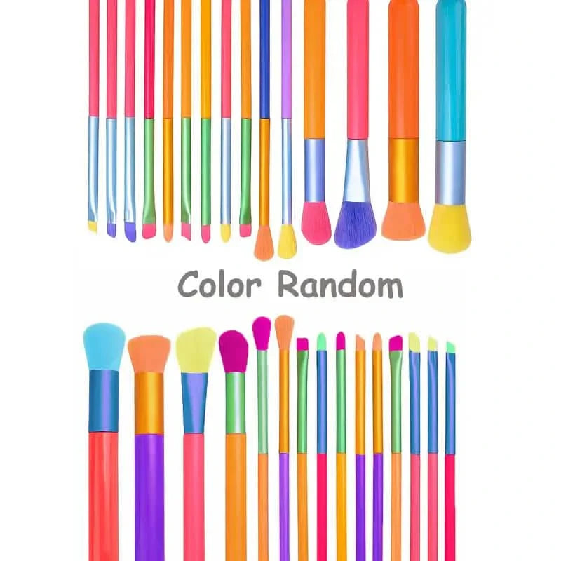 15-Pieces: Rainbow Color High Quality Makeup Brush Set DailySale
