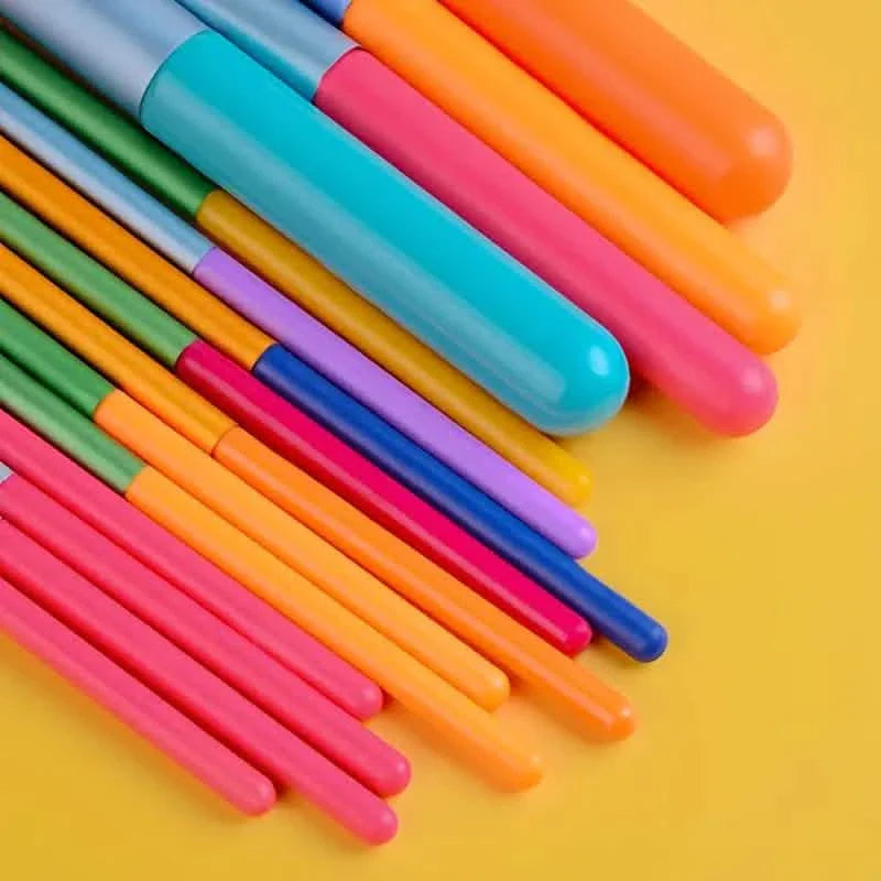 15-Pieces: Rainbow Color High Quality Makeup Brush Set DailySale