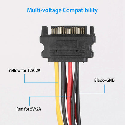 15 Pin Y Splitter Cable Adapter DailySale
