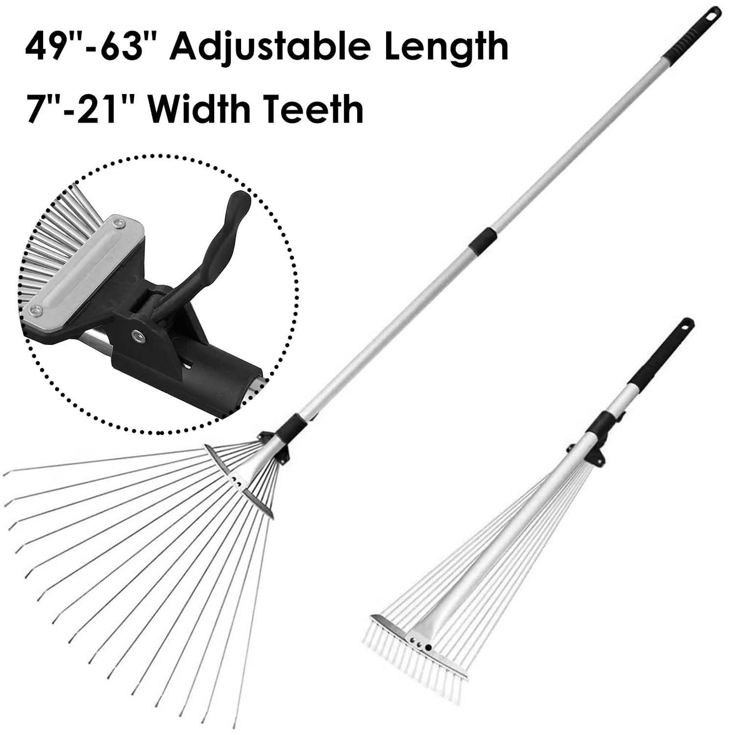 15-Teeth Expanding Stainless Steel Rake DailySale