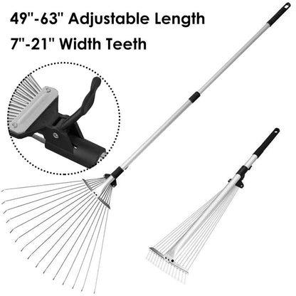 15-Teeth Expanding Stainless Steel Rake DailySale