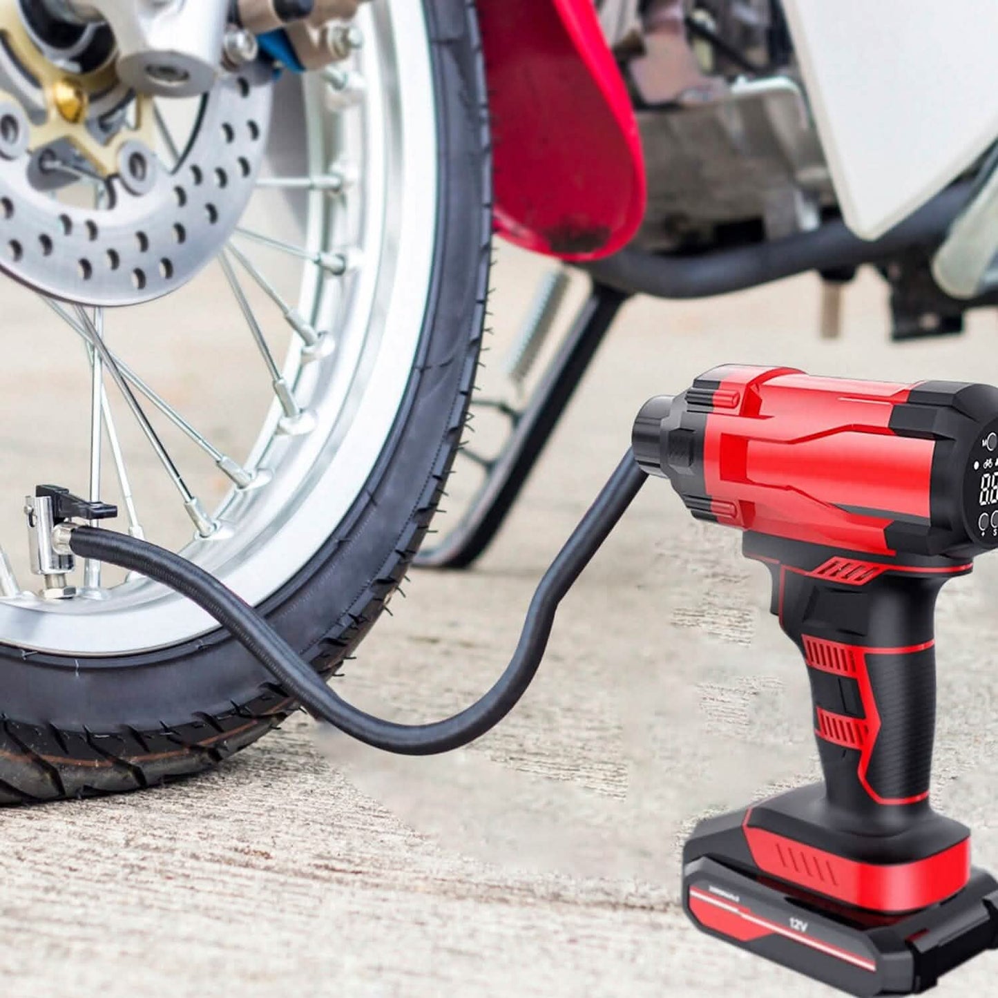 150 PSI 12V Portable Cordless Tire Pump 6000mAh Rechargeable with LED Light DailySale