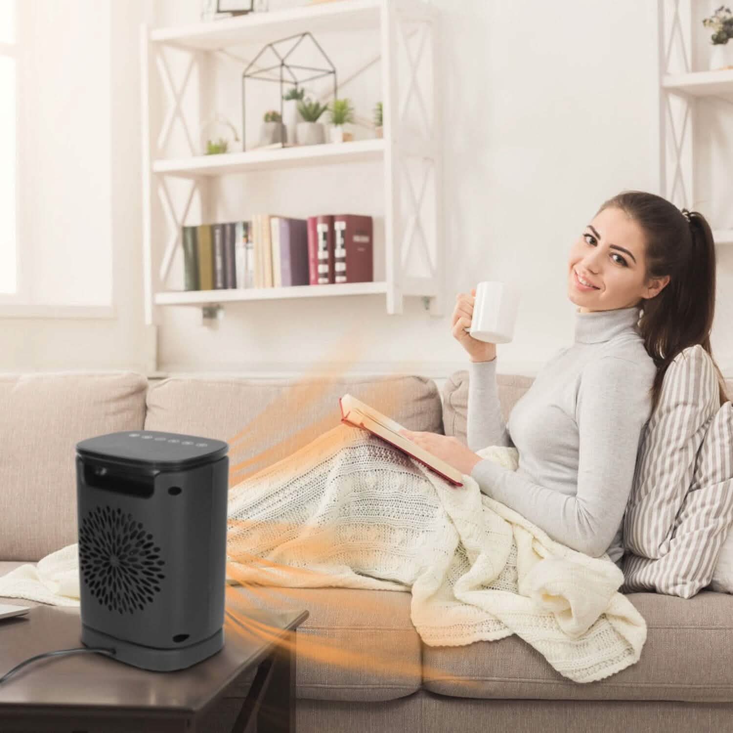 1500W Electric Space Heater Ceramic Heater Fan with 3 Modes Remote Control Digital Display DailySale