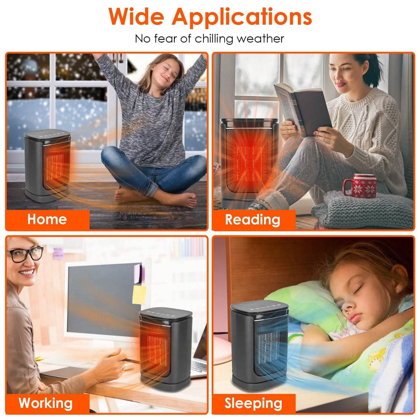 1500W Electric Space Heater Ceramic Heater Fan with 3 Modes Remote Control Digital Display DailySale