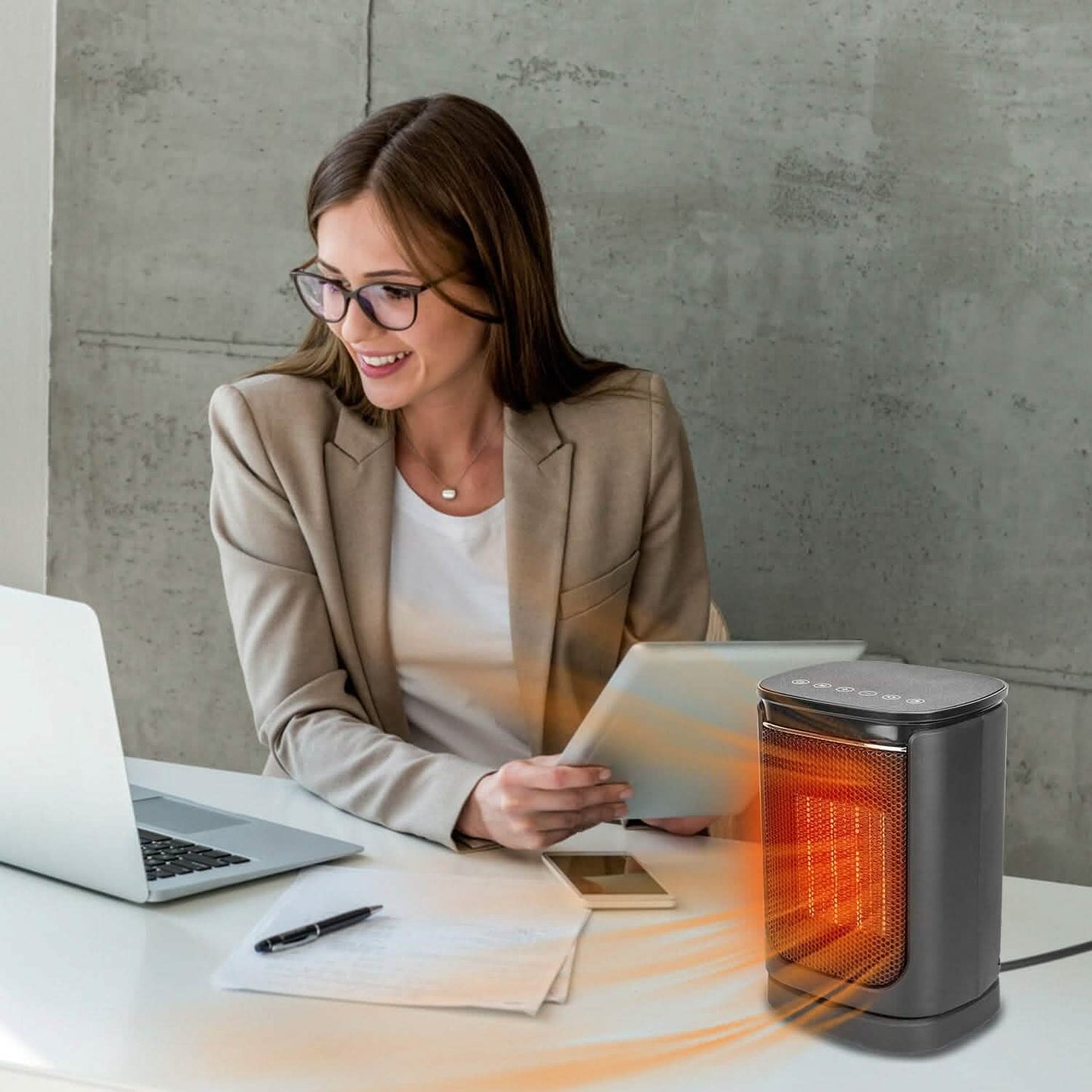 1500W Electric Space Heater Ceramic Heater Fan with 3 Modes Remote Control Digital Display DailySale