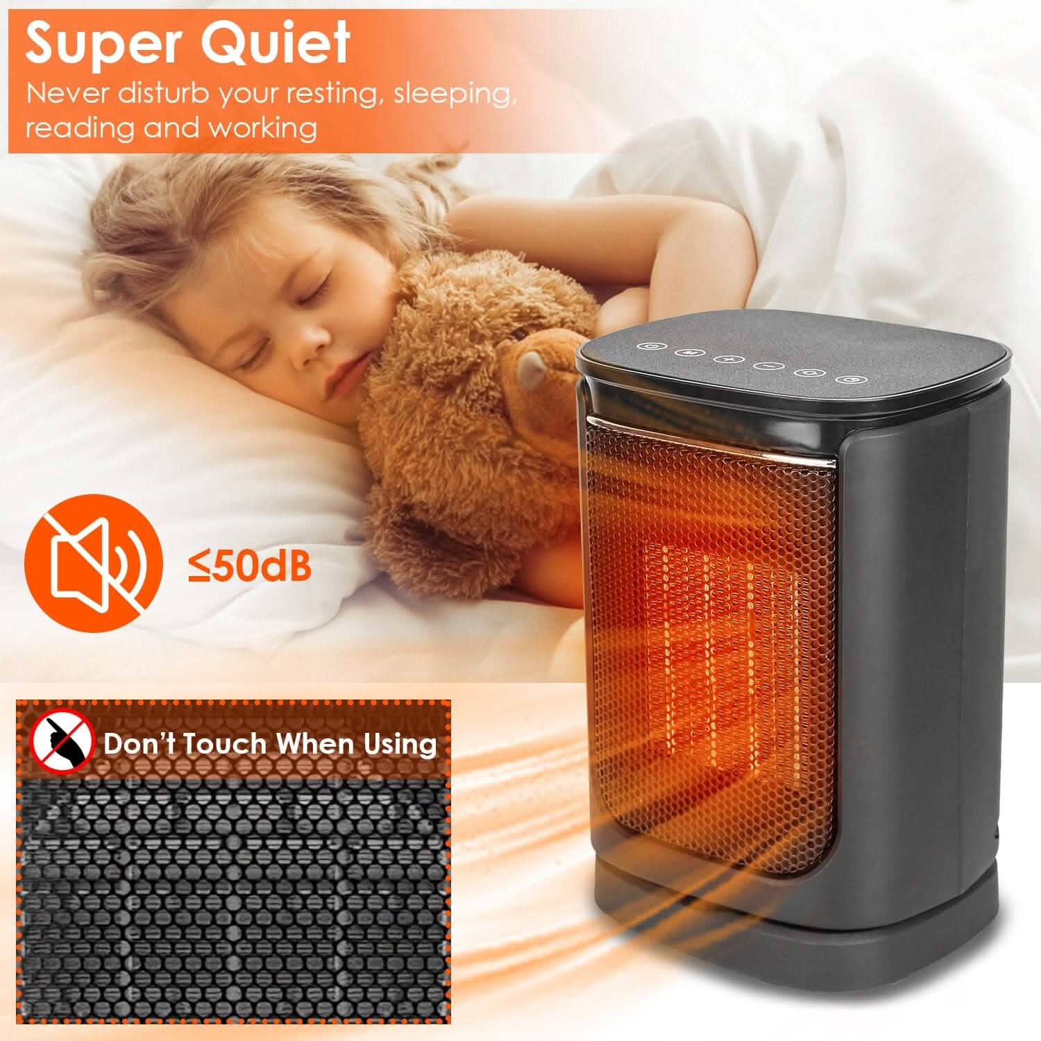 1500W Electric Space Heater Ceramic Heater Fan with 3 Modes Remote Control Digital Display DailySale