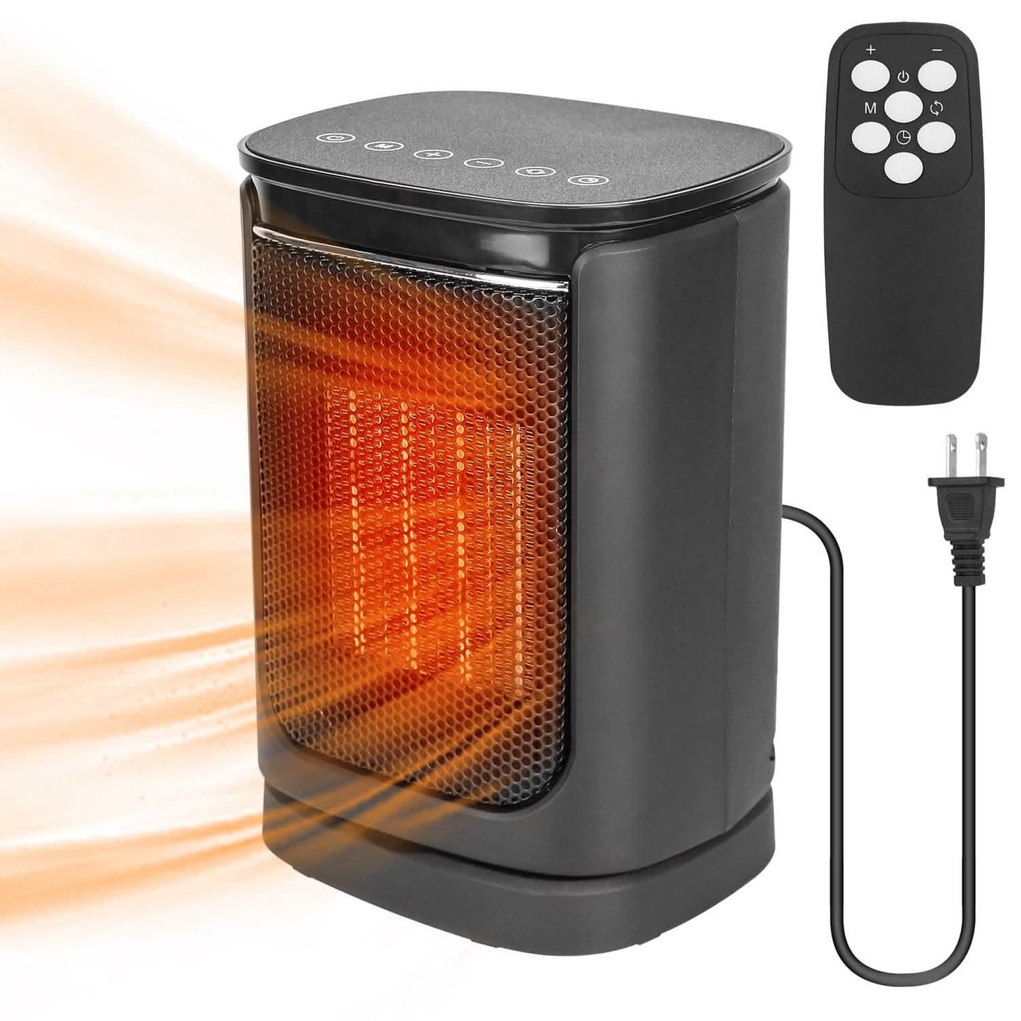 1500W Electric Space Heater Ceramic Heater Fan with 3 Modes Remote Control Digital Display DailySale