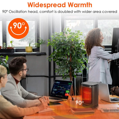 1500W Electric Space Heater Ceramic Heater Fan with 3 Modes Remote Control Digital Display DailySale