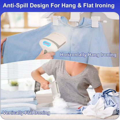 1500W Garment Steamer Portable Handheld Fabric Steamer with Lint Brush Removable 350ml Water Tank DailySale